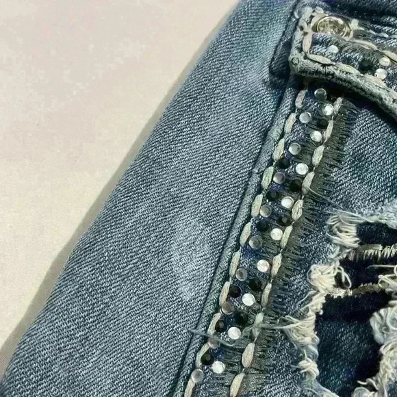 Miss Me Jeans Distressed Bootcut Boot Bedazzled Y2K Womens Size 32 JE5380B5L - Picture 16 of 16